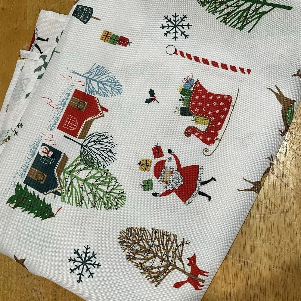Fiesta Christmas Wonderland Santa Deer Tablecloth 60x82